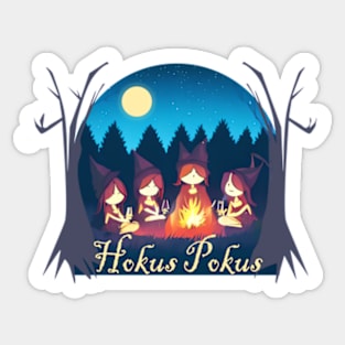 Young Hokus Pokus witches with their High Priestess Sticker